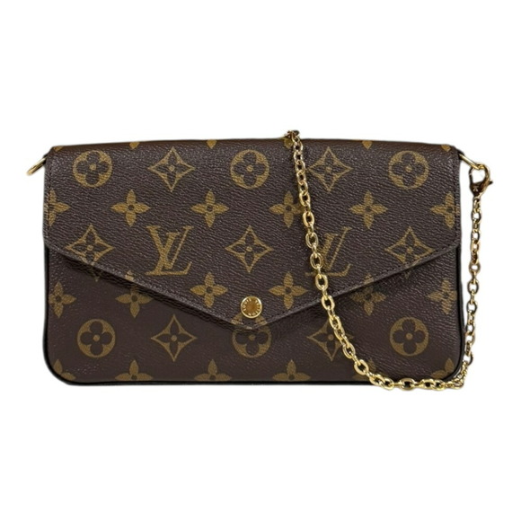 Louis Vuitton Pochette Felicie Monogram Shoulder Bag, M61276, Brown, Women's,... - Picture 1 of 10